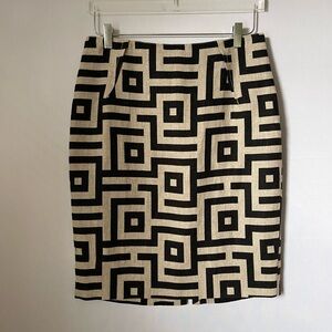 Paul Smith Geometric Print Linen Mini Skirt Italy 44